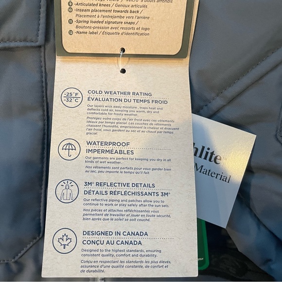 New Kamik Stark Boys Size 12 Winter Jacket in Color Cement (Slate Blue) - Picture 15 of 16